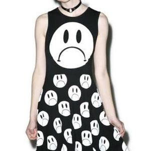 Killstar Smiley Face Skater Dress sz S